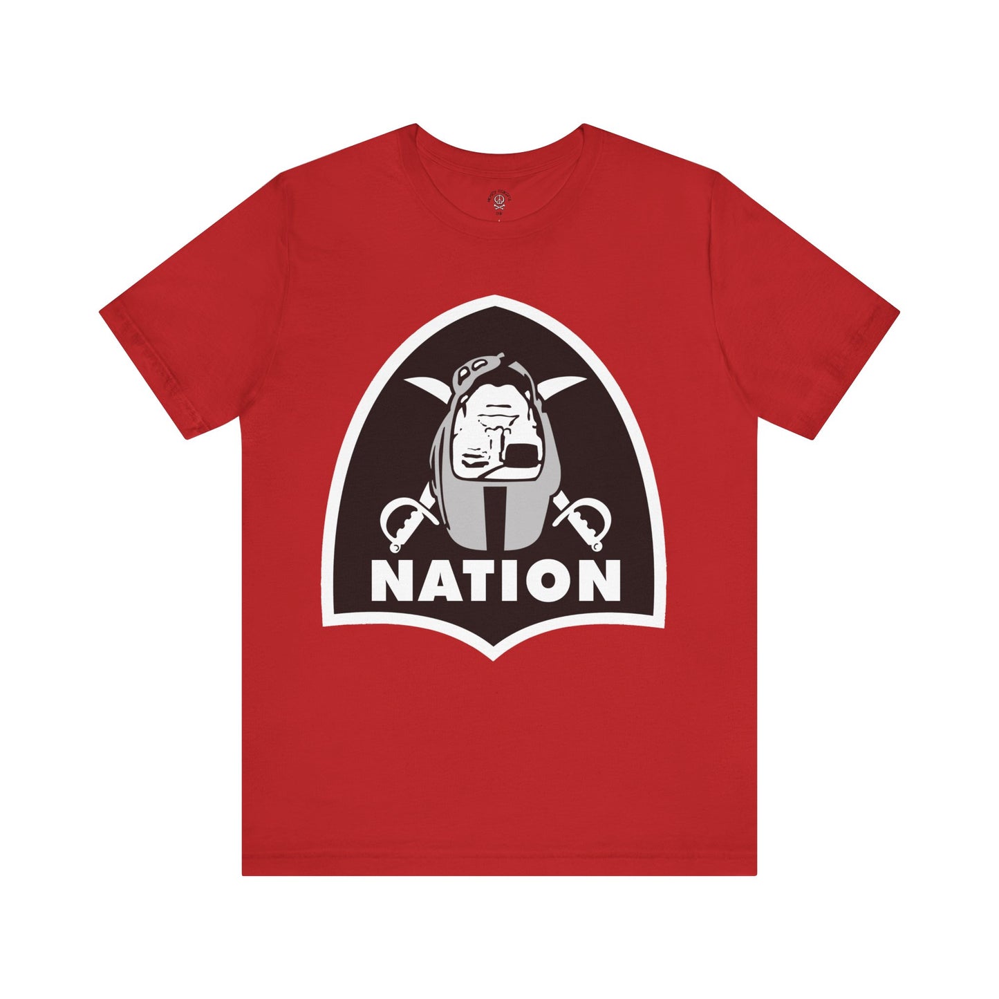 Silver & Black Nation Football Tee – Retro Shield Helmet Graphic – Unisex Game Day Shirt