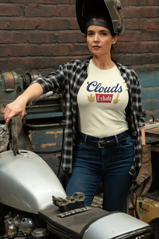 Clouds Exhale Unisex Tee – Chill Vibes T-Shirt for Smokers, 420 Gift, Casual Everyday Wear