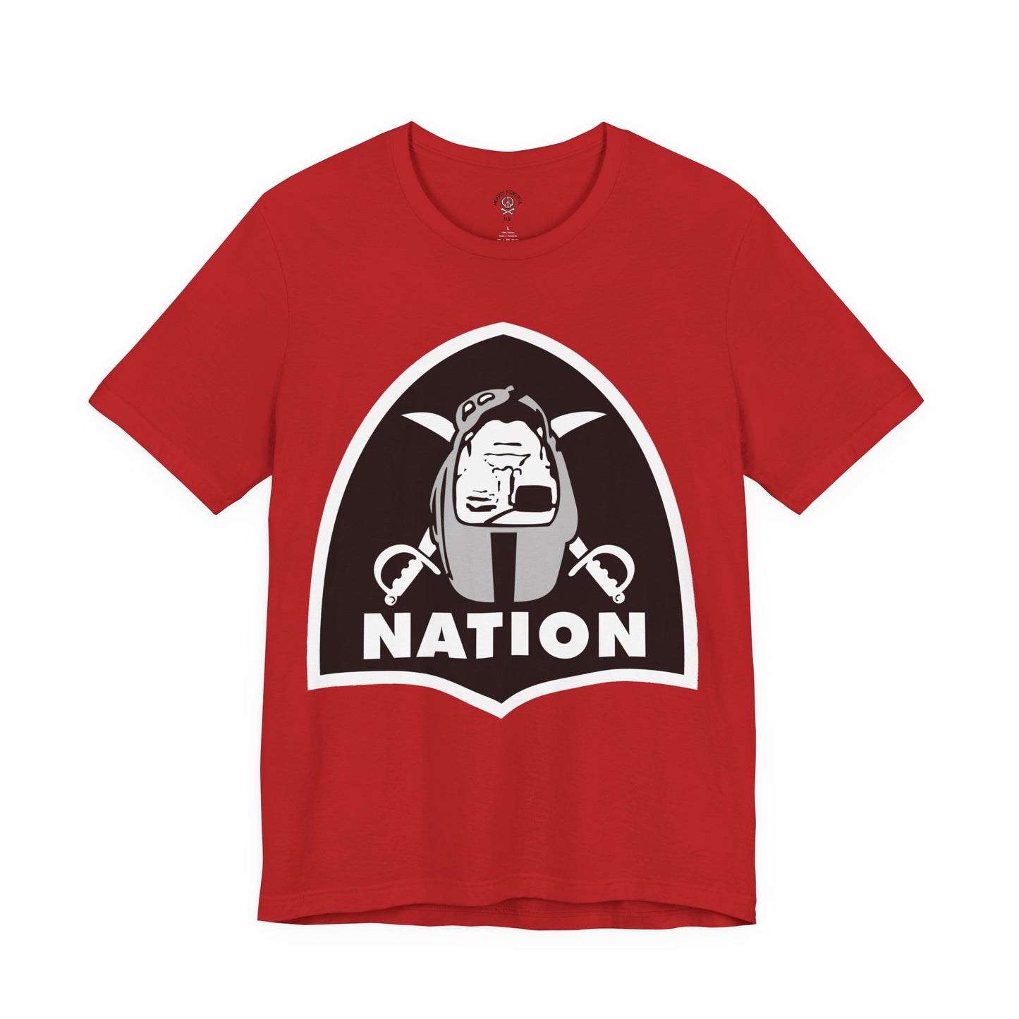 Silver & Black Nation Football Tee – Retro Shield Helmet Graphic – Unisex Game Day Shirt